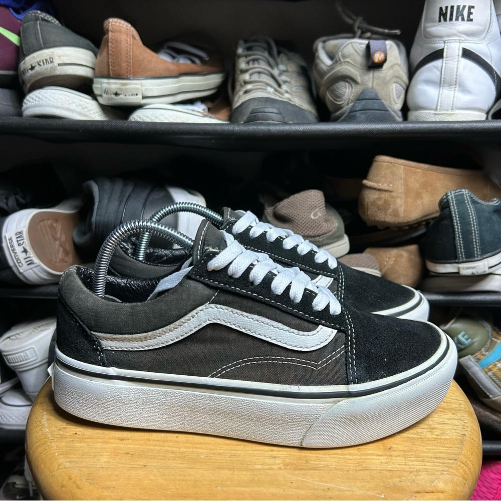 Vans old skool black white platform